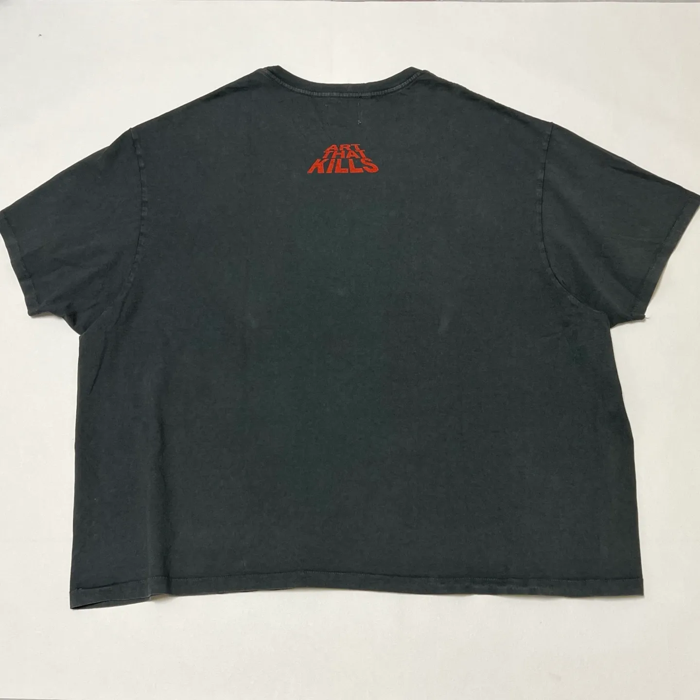 GALLERY DEPT. INTRO EXTRO REVERSIBLE TEE ATK series Reversible slogan TEE Washed black S-XL Ready-made garments Asso special dyed The bones are obviously whitened Rewashed water treatment The printing has an obvious distressed feel The VINTAGE effect is full Original cylindrical fabric Loose version The printing is washed and distressed